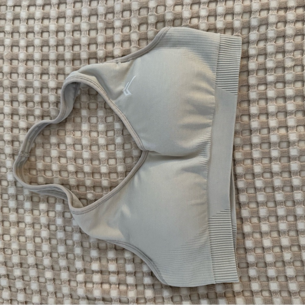 Puma Cream Textured Sports Bra